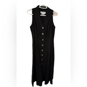 Maggy London Black Button-Down Dress